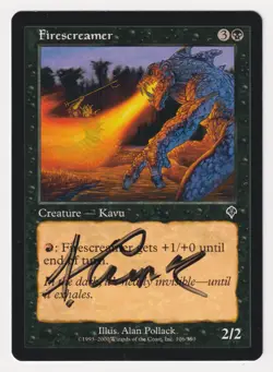 Signed Firescreamer Proof MP Invasion Artist Alan Pollack 2000 MTG Magic AP Kavu - Image 1