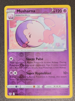 Pokemon Sword & Shield Base Set Musharna Reverse Holo Rare 088/202 NM Condition - Image 1