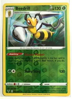 Pokemon Sword & Shield Voltage Beedrill Reverse Holo 3/185 NM/M Condition - Image 1
