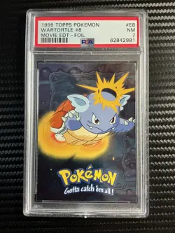 Wartortle FOIL 1999 Topps Pokemon The Movie Edt #8 Movie Edt PSA 7 *BTX - Image 1