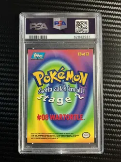 Wartortle FOIL 1999 Topps Pokemon The Movie Edt #8 Movie Edt PSA 7 *BTX - Image 2