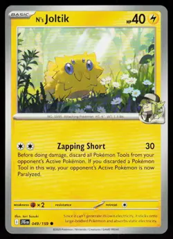 N's Joltik 049/159 Common Journey Together Pokemon Near Mint - Image 1