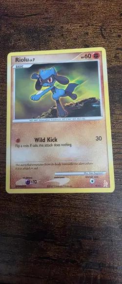 Riolu 61/130 Uncommon Diamond & Pearl Pokemon Lightly Played - Image 1