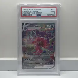 PSA 9 Gengar VMAX 271/264 Fusion Strike Alternate Art Secret Rare POKEMON - Image 1