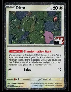 Ditto 132/165 Play! Stamp Promo Pokemon TCG Prize Pack Series 6 - Image 1