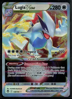 Lugia VSTAR 139/195 Silver Tempest Rare VSTAR Holo Pokemon - Image 1
