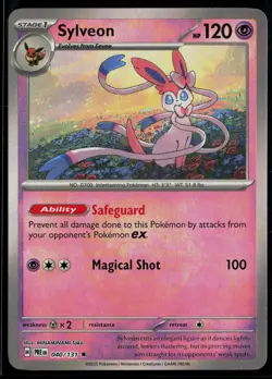 Sylveon 040/131 Prismatic Evolutions POKEBALL Rare Pokemon - Image 1