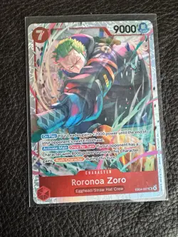 Bandai One Piece Card Game Roronoa Zoro EB04-007 Super Rare Alt Art Foil ENG - Image 2
