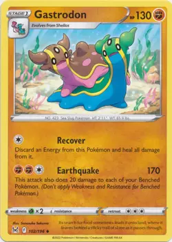 Gastrodon 102/196 Uncommon Lost Origin Pokemon TCG - Image 1