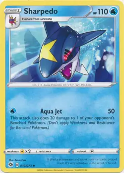 Sharpedo 12/73 Uncommon Champion's Path Pokemon TCG - Image 1