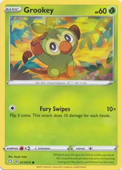 Grookey 011/072 Common Shining Fates Pokemon TCG - Image 1