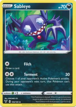 Sableye 105/185 Uncommon Vivid Voltage Pokemon TCG - Image 1
