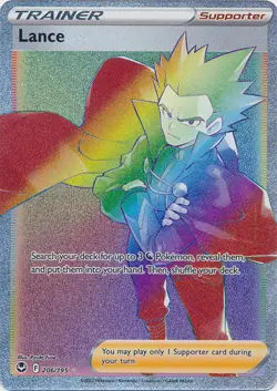 Holo Lance 206/195 Secret Rare Silver Tempest Pokemon TCG - Image 1