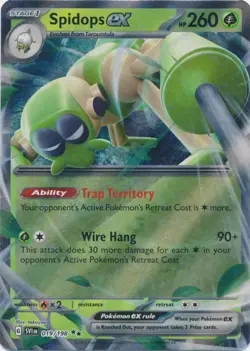 Holo Spidops ex - 019/198 Double Rare Scarlet & Violet Base Set Pokemon TCG - Image 1