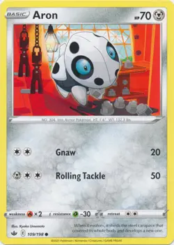 Aron 109/198 Common Chilling Reign Pokemon TCG - Image 1