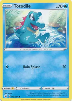 Totodile 055/264 Common Fusion Strike Pokemon TCG - Image 1