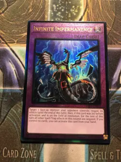 *** INFINITE IMPERMANENCE *** PRISMATIC ULTIMATE RARE RA01-EN075 YUGIOH! - Image 1