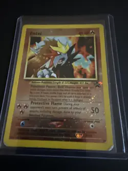 Pokemon Entei TCG 34/53 WOTC Black Star Promo Holo Card Vintage - Image 1