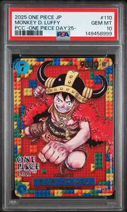 2025 ONE PIECE JAPANESE PREMIUM CARD COLLECTION #110 MONKEY D. LUFFY PSA 10 - Image 1
