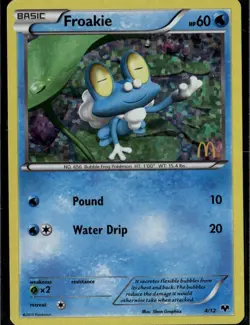 Froakie 4/12 Promo McDonald's Promos 2014 004/012 Water Holo Pokemon Card - Image 1