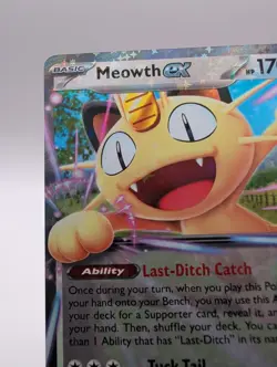 Meowth ex - 62/88 Double Rare English Perfect Order Pokemon Card NM - Image 5