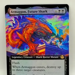 Armaggon Future Shark 0264 Foil Secret Lair TMNT Magic The Gathering MTG Card - Image 1