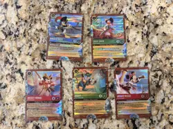 Disney Lorcana Cruise Full Set Of 5 Rare Promo Cards - Image 1