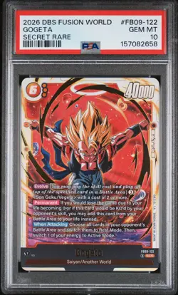 2026 DRAGON BALL SUPER CARD GAME FUSION WORLD DUAL EVOLUTION GOGETA PSA 10 - Image 1
