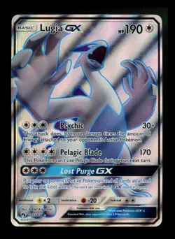 Lugia GX 207/214 Lost Thunder 2018 Full Art Holo Rare Pokemon Card TCG - Image 1