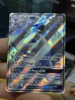 Lugia GX 207/214 Lost Thunder 2018 Full Art Holo Rare Pokemon Card TCG - Image 4