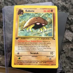Pokemon Kabuto Fossil 1st Edition 1999 TCG Card #50/62 English - Image 1