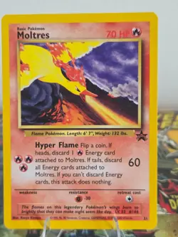 Moltres 21 Black Star Promo Pokemon NM Kimura Error Corrected Rare Card - Image 1
