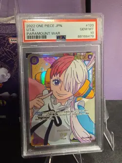 UTA OP02-120 SEC ONE PIECE CARD GAME Paramount War #120 Japanese PSA 10 GEM MINT - Image 1