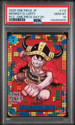2025 ONE PIECE JAPANESE PREMIUM CARD COLLECTION #110 MONKEY D. LUFFY PSA 10 - Image 1