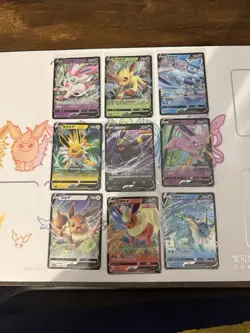 Chinese Gem 2 Eeveelutions Full V Set of 9-card Lot￼ - Image 1