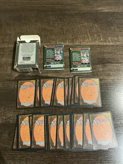 MTG Magic Mirage Cards Opened Starter Deck Incomplete, 2x Rulebooks, 2x Lands - Image 2