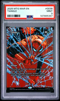 2025 MTG MARVEL'S SPIDER-MAN: SOURCE MATERIAL #0038 TANGLE PSA 9 - Image 1