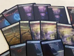 mtg 25 foil full art lands, March of the Machines, 5 of each color, unplayed - Image 5