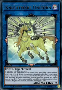 Knightmare Unicorn - Ultra Rare 1st Edition MP19-EN028 - NM - YuGiOh - Image 1