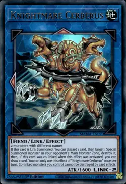 Knightmare Cerberus - Ultra Rare 1st Edition MAMA-EN070 - NM - YuGiOh - Image 1