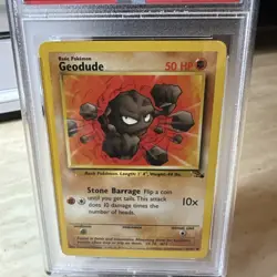 1999 Pokemon Fossil #47 Geodude PSA 9 - Image 2