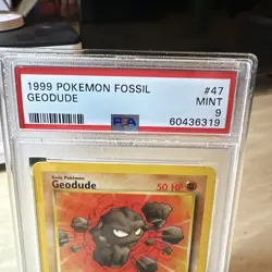1999 Pokemon Fossil #47 Geodude PSA 9 - Image 3