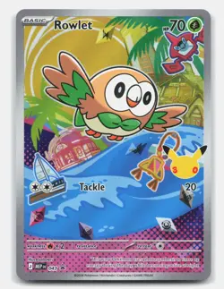 Rowlet 043 Holo Promo ME: Mega Evolution Promo Pokemon Near Mint - Image 1