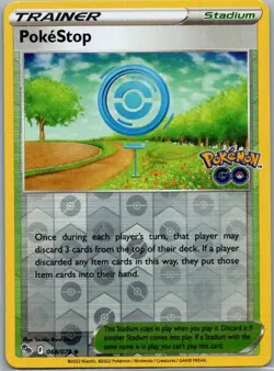 PokeStop 068/078 Uncommon Pokemon GO Pokemon Reverse Holo Lightly Played - Image 1