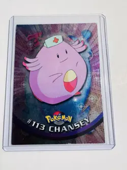 2000 Topps Pokemon Blue Logo: Chansey Foil #113 - NM - Image 1