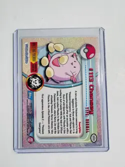 2000 Topps Pokemon Blue Logo: Chansey Foil #113 - NM - Image 2