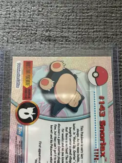 Topps Pokemon Snorlax 2000 TV Animation Edition Series 3 143 Blue Label Non Holo - Image 4