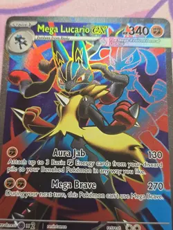 Pokemon Mega Lucario EX 160/132 Me01 Ultra Rare Holo NM - Image 2