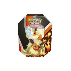 Pokemon TCG Sword & Shield Eevee Evolutions Tin Flareon V Factory Sealed - Image 1
