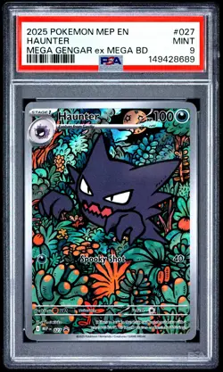 2025 POKEMON MEP MEGA GENGAR EX MEGA BATTLE DECK HAUNTER PSA 9 - Image 1